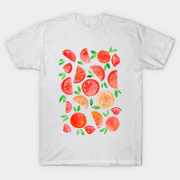 Watercolor grapefruit - orange T-Shirt by wackapacka